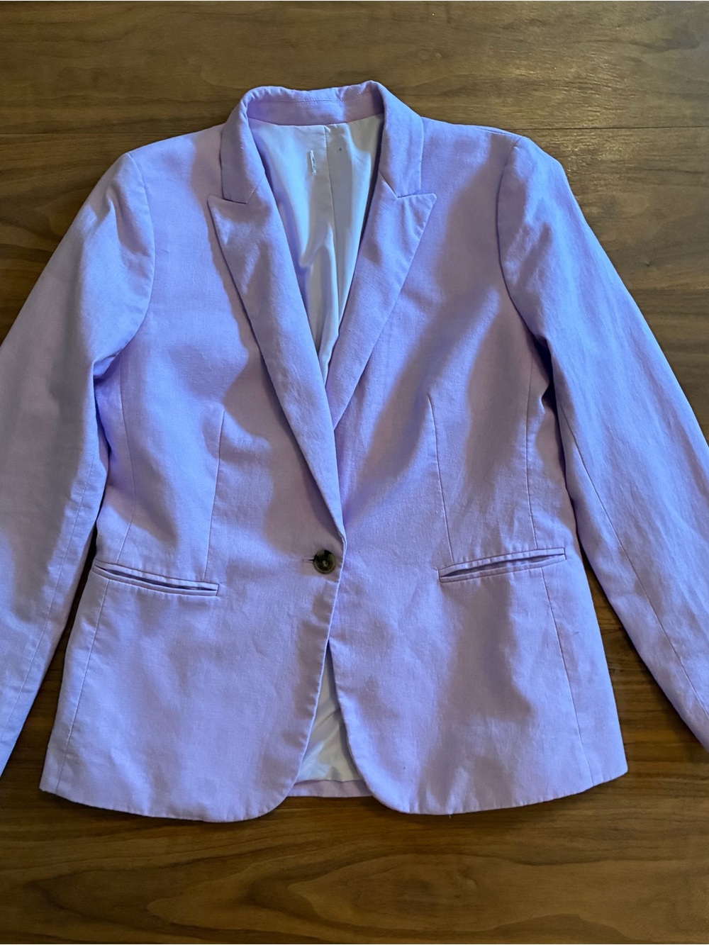 Women's Lavender Single-Button Blazer